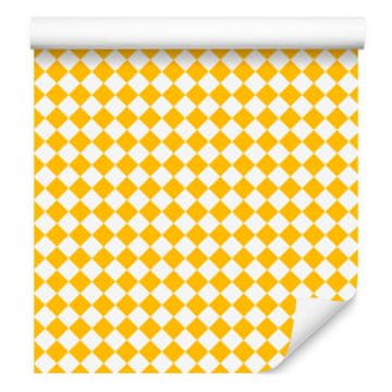 Geometrijske diamantne kremno-zlate tapete za dnevno sobo in spalnico 50x1000 cm