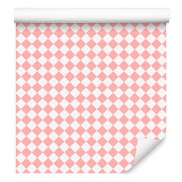 Tapeta Geometrični rombi koralni, koralno ozadje 50x1000 cm