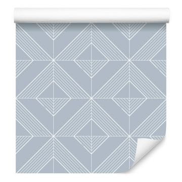 Geometrijska tapeta z rombi svetlo siva, svetlo sivo ozadje 50x1000 cm