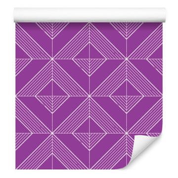 Geometrijska tapeta z rombi vijolična, vijolično ozadje 50x1000 cm