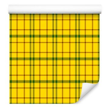 Rumena karo tapeta za dnevno sobo in spalnico 50x1000 cm