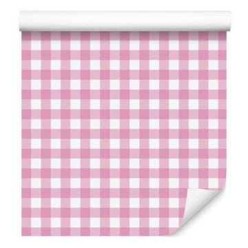 Tapeta iz blaga z vzorcem v pudrasto roza in beli barvi za dnevno sobo in spalnico 50x1000 cm