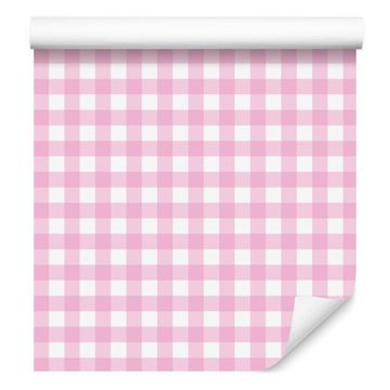 Tapeta z vzorcem blaga v pudrasto roza barvi za dnevno sobo in spalnico 50x1000 cm