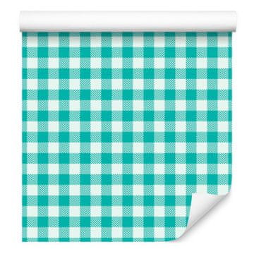 Tapeta z vzorcem mete in prozornimi detajli za dnevno sobo in spalnico 50x1000 cm