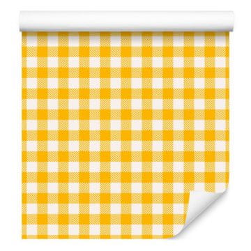 Tapeta iz blaga z vzorcem krem, rumena, bela in zlata 50x1000 cm