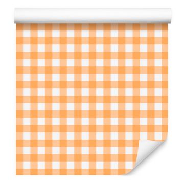 Krem tapeta z vzorcem blaga, prozorni detajli za dnevno sobo in spalnico 50x1000 cm