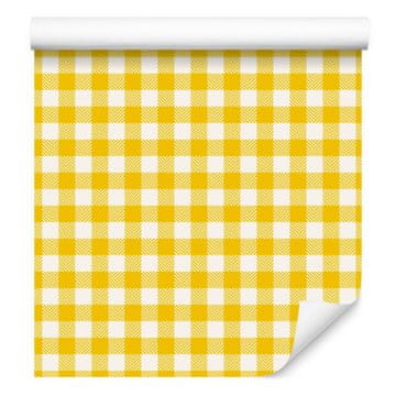 Tapeta iz blaga z vzorcem krem in rumene barve, kremno ozadje za dnevno sobo in spalnico 50x1000 cm