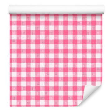 Tapeta iz blaga z vzorcem, subtilni detajli, pudrasto roza 50x1000 cm