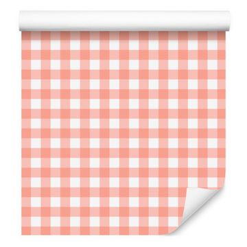 Tapeta iz blaga z vzorcem korale in breskve za dnevno sobo in spalnico 50x1000 cm