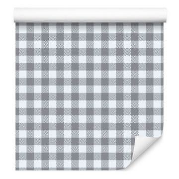 Tapeta iz blaga z vzorcem svetlo sive, sive in bele barve 50x1000 cm