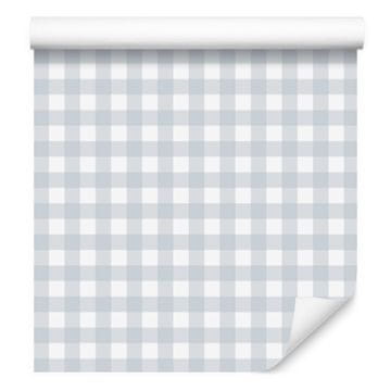 Tapeta z vzorcem iz blaga, bela in svetlo siva, belo ozadje 50x1000 cm