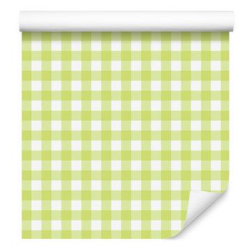 Tapeta iz blaga z vzorcem kremne in limete barve za dnevno sobo in spalnico 50x1000 cm