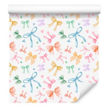 Tapeta Coquette Style v beli in krem barvi za dnevno sobo in spalnico 50x1000 cm