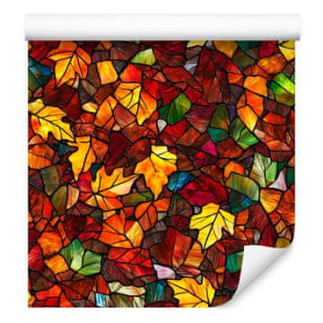 Bordo in rjasto vitražna tapeta za dnevno sobo in spalnico 50x1000 cm