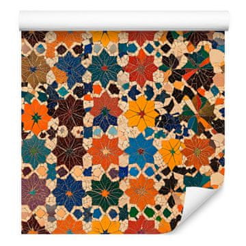 Mehiška mozaična tapeta oranžna in zlata 50x1000 cm