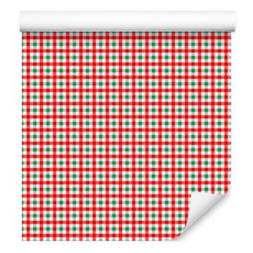 Koralna Vichy karo tapeta za dnevno sobo in spalnico 50x1000 cm