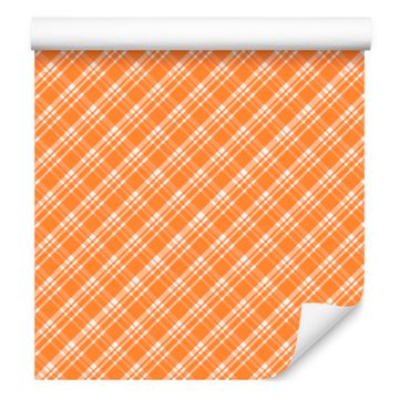 Peach karo tapeta za dnevno sobo in spalnico 50x1000 cm