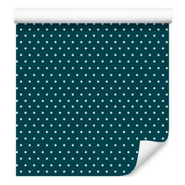 Tapeta Barvita retro karo turkizna, turkizno ozadje 50x1000 cm
