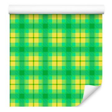 Tapeta Candy Check zelena in limeta za dnevno sobo in spalnico 50x1000 cm