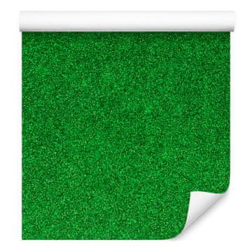 Bleščeče zelene tapete, zelena sredina za dnevno sobo in spalnico 50x1000 cm