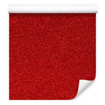 Bleščeča tapeta za ozadje rdeča, sredina rdeča 50x1000 cm