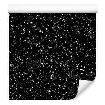 Črna bleščeča tapeta črne barve, črna sredina za dnevno sobo in spalnico 50x1000 cm