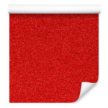 Bleščeče rdeče tapete, rdeča sredina za dnevno sobo in spalnico 50x1000 cm