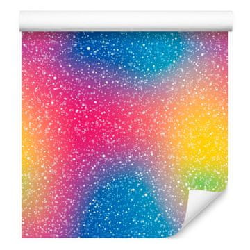 Modra in vijolična bleščeča tapeta za dnevno sobo in spalnico 50x1000 cm
