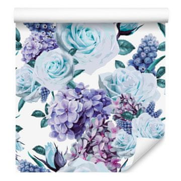 Tapeta z motivom sadnih vrtnic za dnevno sobo in spalnico 50x1000 cm