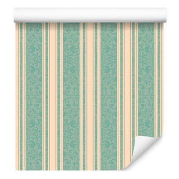 Tapeta Retro črtasti ornamenti v vzhodnjaškem slogu za dnevno sobo in spalnico 50x1000