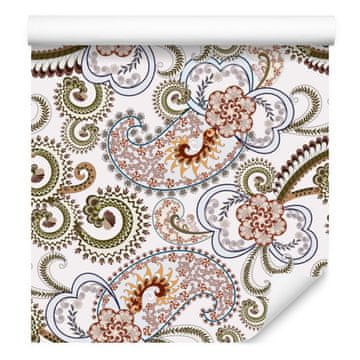 Barvita tapeta z vzorcem Paisley za dnevno sobo in spalnico 50x1000 cm
