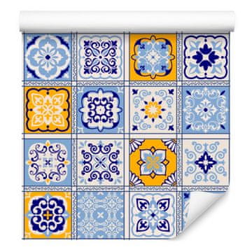 Tapeta z barvitim orientalskim mozaičnim vzorcem za dnevno sobo in spalnico 50x1000 cm