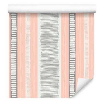 Tapeta z navpičnimi črtami in abstrakcijo za dnevno sobo in spalnico 50x1000 cm