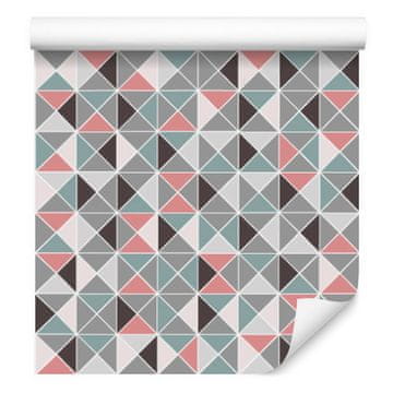 Geometrična in pisana tapeta z rombi za dnevno sobo in spalnico 50x1000 cm