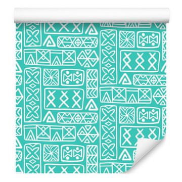 Polinezijska tapeta z geometrijskim vzorcem, meta in morje, 50x1000 cm