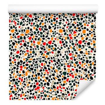 Terrazzo tapeta siva, bež, svetlo siva in krem 50x1000 cm