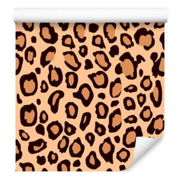 Tapeta živalske kože oranžna in krem 50x1000 cm
