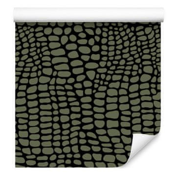 Tapeta živalske kože rjava in olivna 50x1000 cm