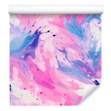Tapeta z vijolično črnilo, sivko in pudrasto roza barvo 50x1000 cm