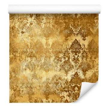 Starano zlata in rumena tapeta za dnevno sobo in spalnico 50x1000 cm