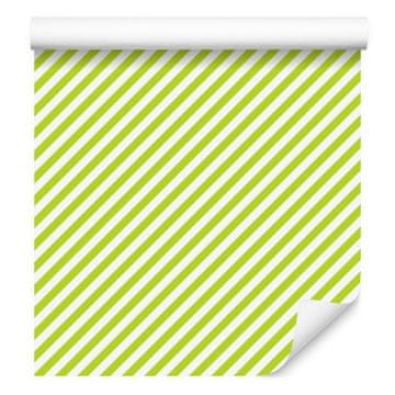 Tapeta s kremnimi in limetnimi črtami za dnevno sobo in spalnico 50x1000 cm