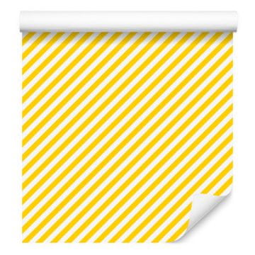 Tapeta s kremnimi in rumenimi črtami, kremno ozadje za dnevno sobo in spalnico 50x1000 cm