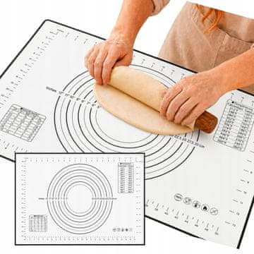 GE SILIKONSKA PEKAČNA DESKA PROTI ZDRSNIM PODLOGOM ZA TESTO 60x40 cm