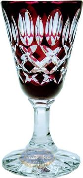 Marika Ruby kristalni kozarci za vodko 25 ml Krata Oliwka