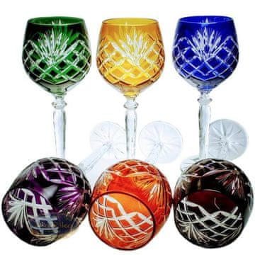 Marika Barvni kristalni kozarci za vino 280 ml Ananas