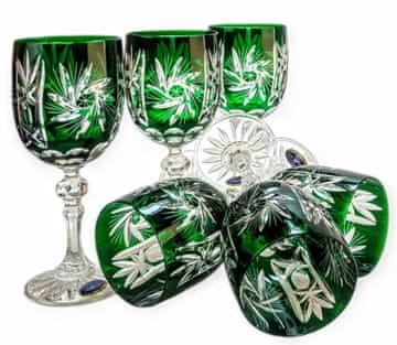 Marika Kozarci za vino iz smaragdnega kristala 240 ml Olive Grinder