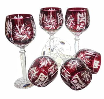 Marika Kozarci za vino iz rubinastega kristala 280 ml, mlinček za olive