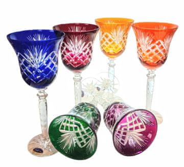 Marika Barvni kristalni kozarci za vino 280 ml Ananas