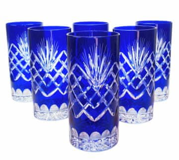 Marika Kobaltovi kristalni kozarci za vodo in pijačo 320 ml Ananas