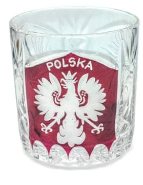 Marika Kristalni kozarec z gravuro "Poljski orel" - razkošna ročna izdelava